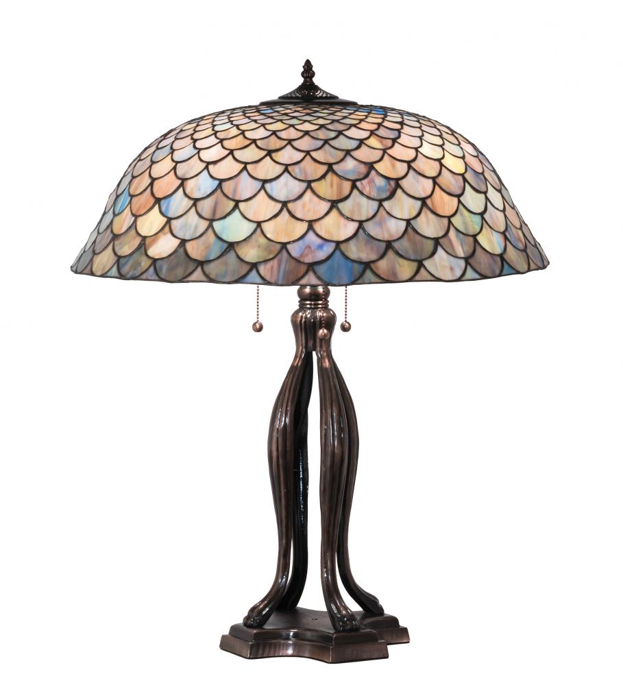 30&#34; High Tiffany Fishscale Table Lamp