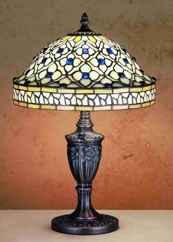 10&#34; High Jeweled Quatrefoil Accent Lamp