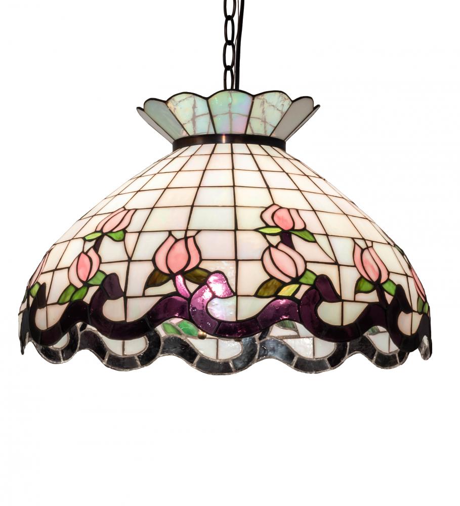 20&#34; Wide Roseborder Pendant