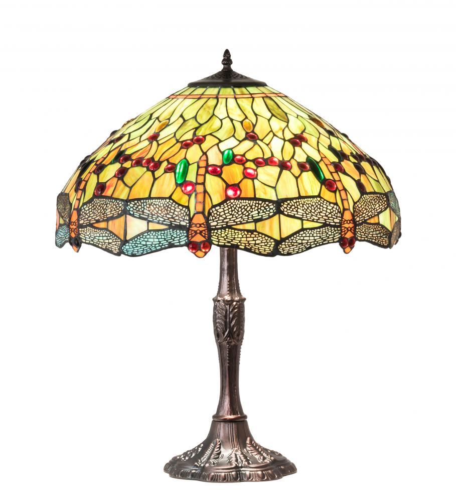 26&#34; High Tiffany Hanginghead Dragonfly Table Lamp