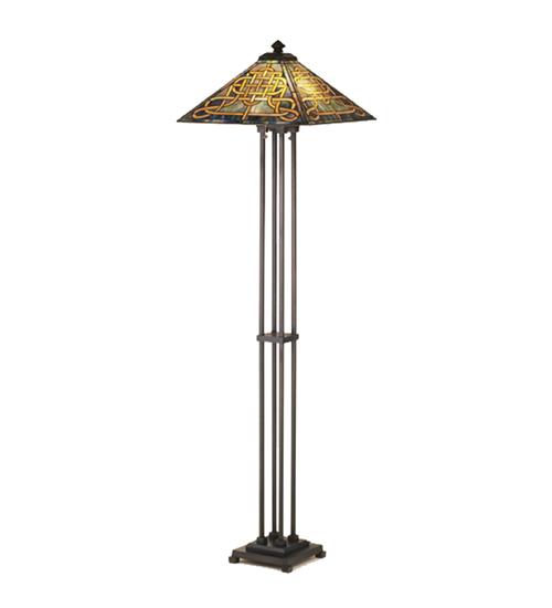 63&#34;H Knotwork Mission Floor Lamp