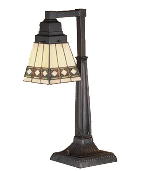 20&#34;H Diamond Band Mission Desk Lamp