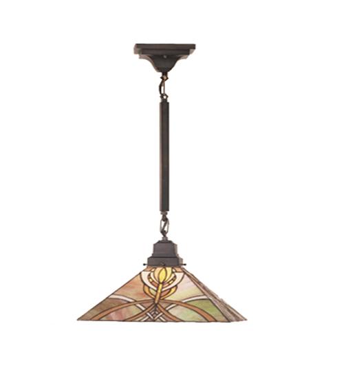 13&#34;Sq Glasgow Bungalow Pendant.609