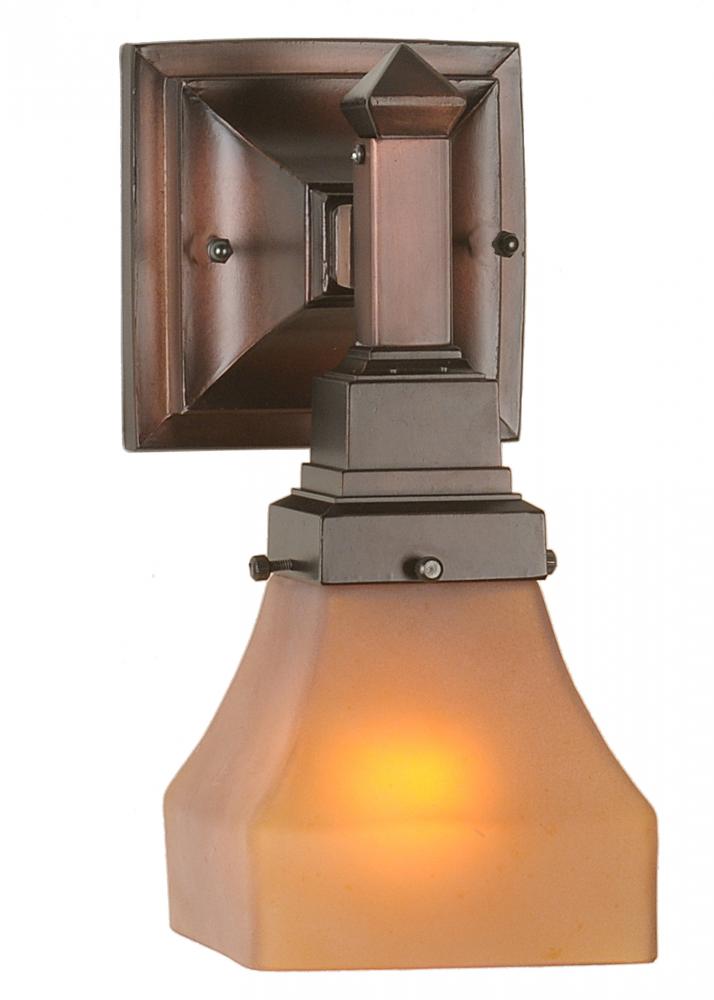 5&#34;W Bungalow Frosted Amber Wall Sconce