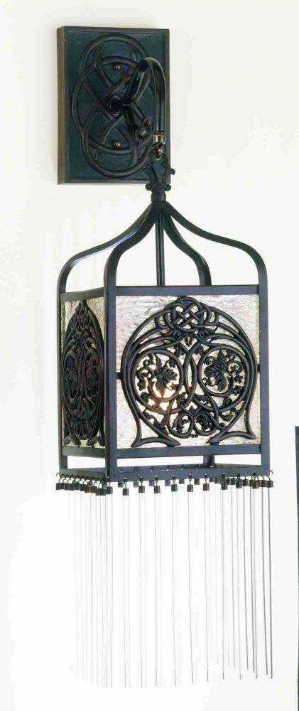 7&#34; Wide Celtic Knot Hanging Lantern Wall Sconce