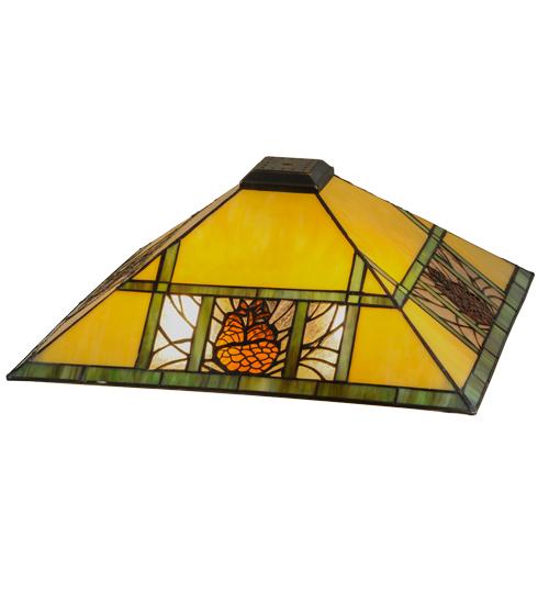 17&#34;Sq Pinecone Ridge Shade