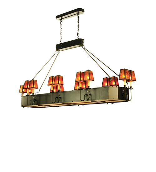 82&#34;L Carpathian 16 LT Oblong Chandelier