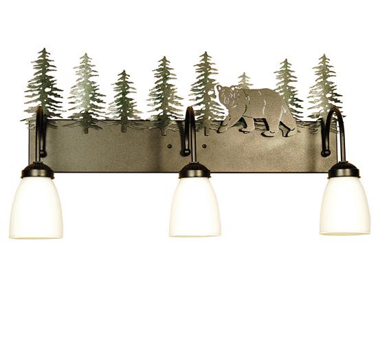 27&#34; Wide Lone Bear 3 Light Vanity