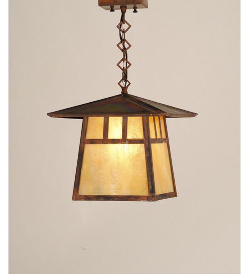 12&#34;Sq Stillwater Double Bar Mission Ceiling Pendant