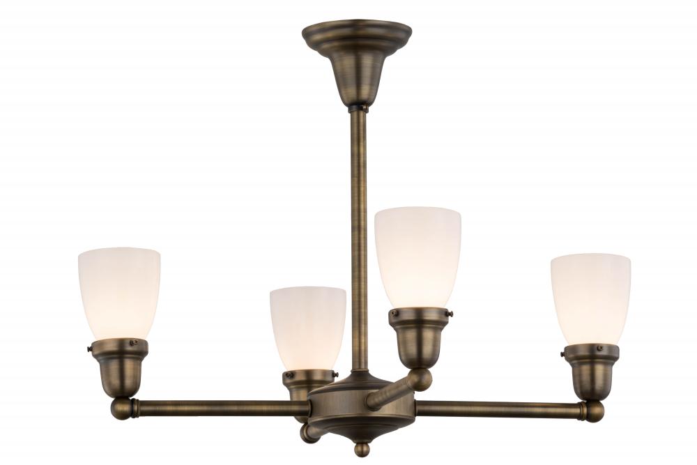 27&#34;W Revival Oyster Bay Goblet 4 LT Chandelier