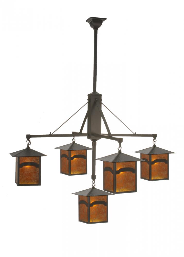 37&#34;W Seneca Mountain View 5 LT Hanging Lantern Chandelier