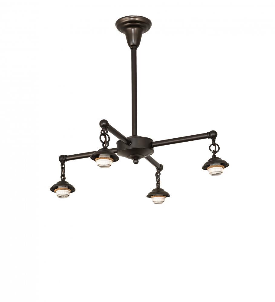 26&#34; Wide Craftsman 4 Light Chandelier Hardware