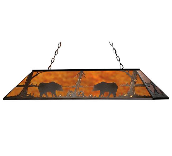 72&#34;L Bear at Lake Oblong Pendant