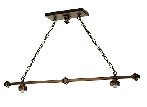 42&#34;L Mahogany Bronze 2 LT Island Pendant Hardware