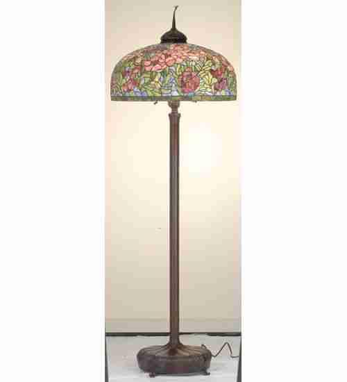 78&#34; High Tiffany Oriental Poppy Floor Lamp