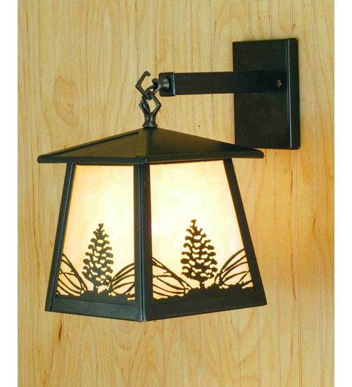 7&#34;W Stillwater Mountain Pine Hanging Wall Sconce