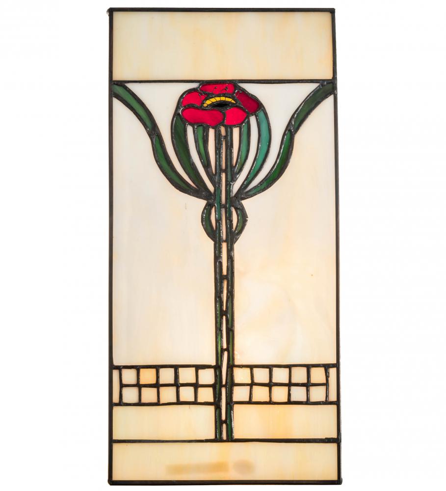 6&#34; Wide X 12&#34; High Poppy Window