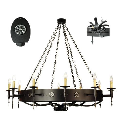 66&#34;W Warwick 12 LT Chandelier