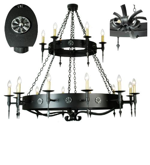 65.5&#34;W Warwick 18 LT Two Tier Chandelier