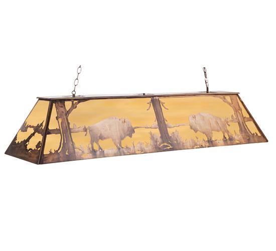 61&#34;L Buffalo Oblong Pendant