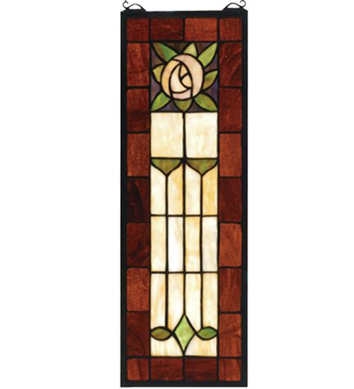 8&#34;W X 24&#34;H Pasadena Rose Stained Glass Window