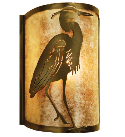 8&#34; Wide Heron Right Wall Sconce