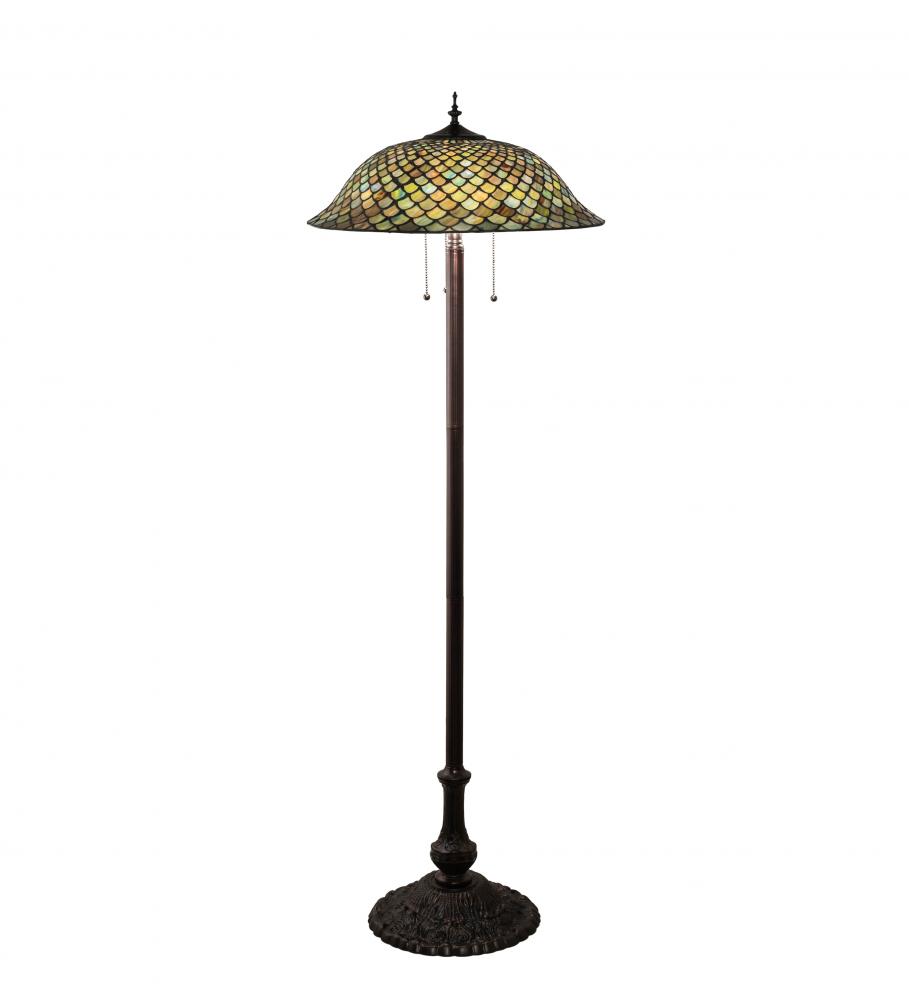 62&#34; High Fishscale Floor Lamp