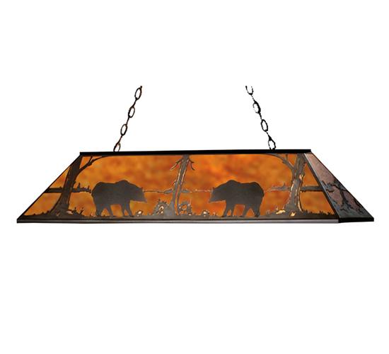 61&#34;L Bear at Lake Oblong Pendant