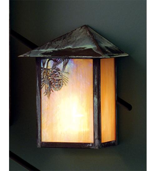 6.5&#34; Wide Seneca Winter Pine Wall Sconce