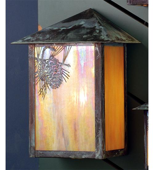 12&#34; Wide Seneca Winter Pine Wall Sconce