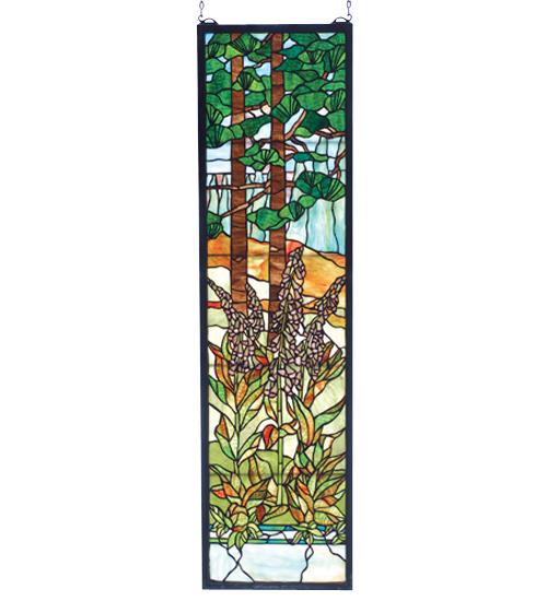 12&#34;W X 44&#34;H Tiffany Foxgloves Stained Glass Window