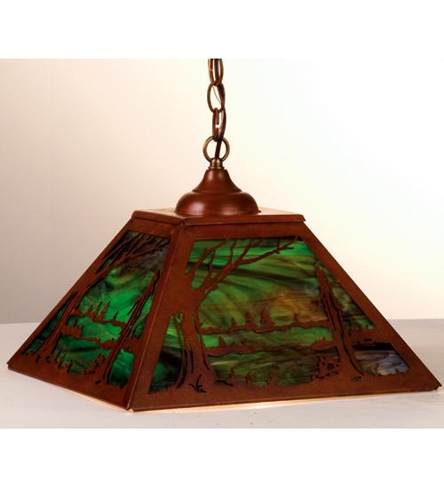 16&#34;Sq Quiet Pond Pendant