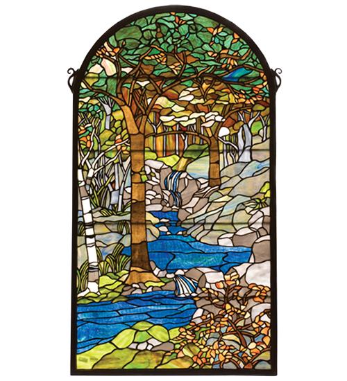 40&#34;H X 22&#34;W Tiffany Waterbrooks Stained Glass Window