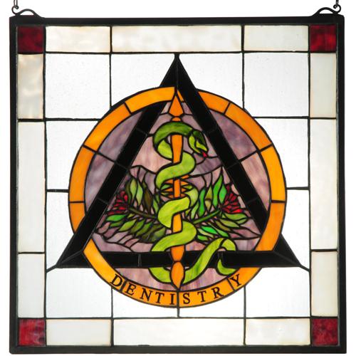 18&#34;W X 18&#34;H Dentistry Stained Glass Window