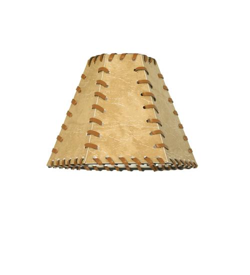 7&#34;W X 5&#34;H Faux Leather Tan Hexagon Shade