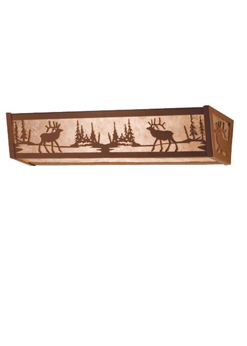 30&#34; Wide Elk at Lake Vanity Light