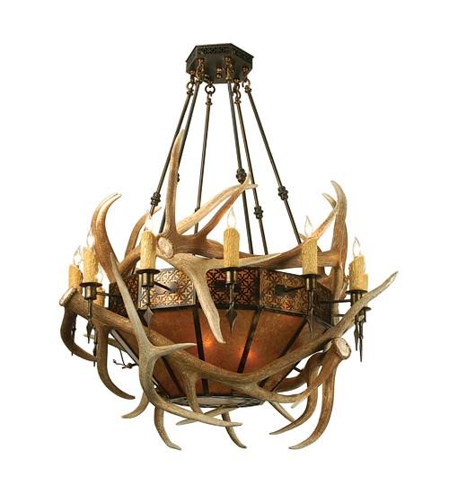 56&#34;W Antlers Elk Chandelier