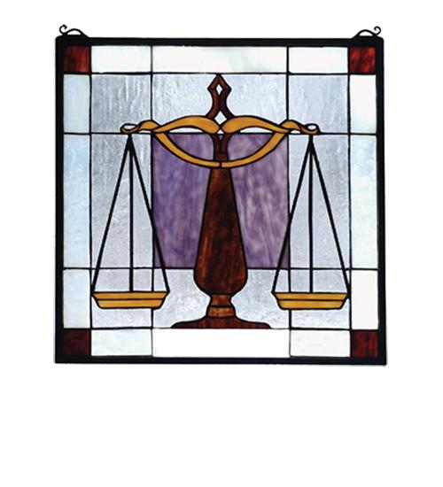 18&#34;W X 18&#34;H Judicial Stained Glass Window