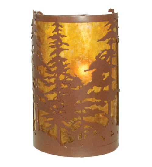 6&#34;W Tall Pines Corner Wall Sconce