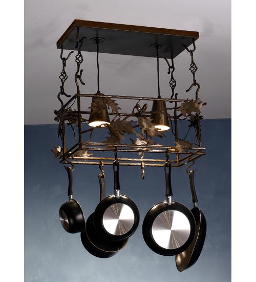 24&#34;L Oak Leaf & Acorn Pot Rack