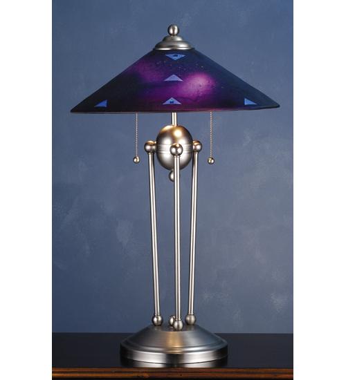 25&#34;H Metro Fusion Plum Crazy Deco Ball Table Lamp