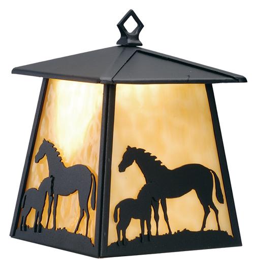 7.5&#34;W Mare & Foal Hanging Wall Sconce