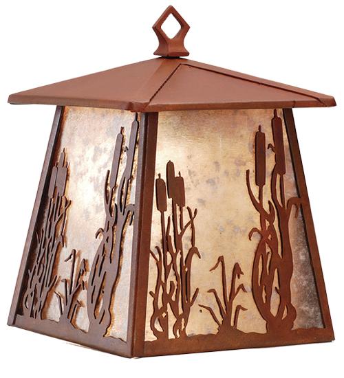 7.5&#34;W Reeds & Cattails Hanging Wall Sconce