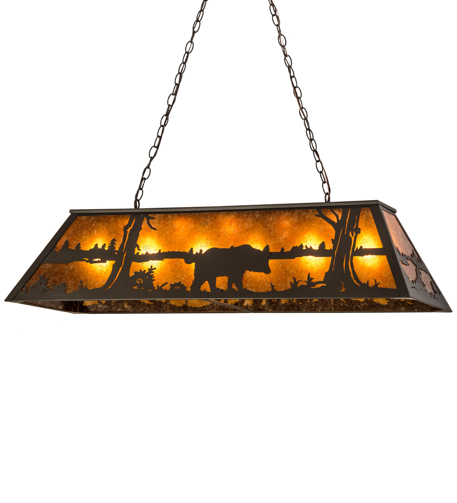 48&#34; Long Black Bear Oblong Pendant