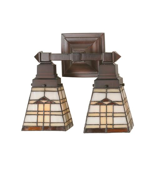 12&#34; Wide Arrowhead Mission 2 Light Wall Sconce