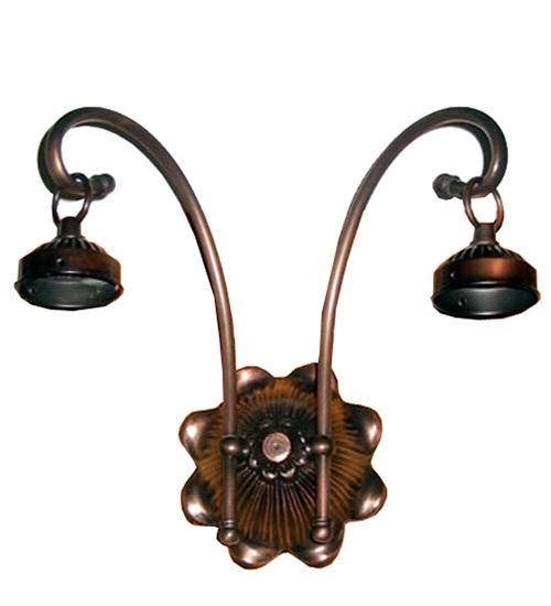 13&#34;W Mahogany Bronze 2 LT Wall Sconce Hardware