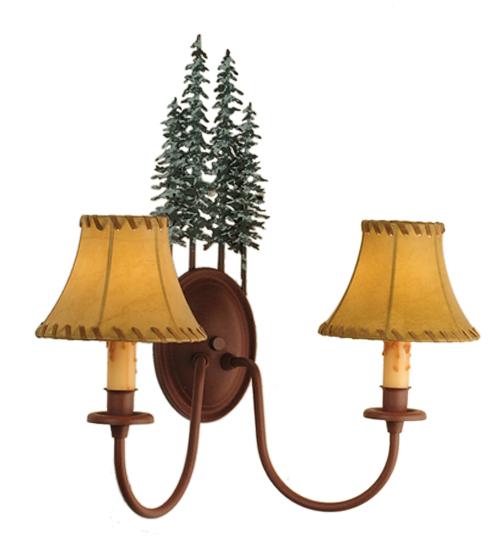 14.5&#34;W Tall Pines 2 LT Wall Sconce