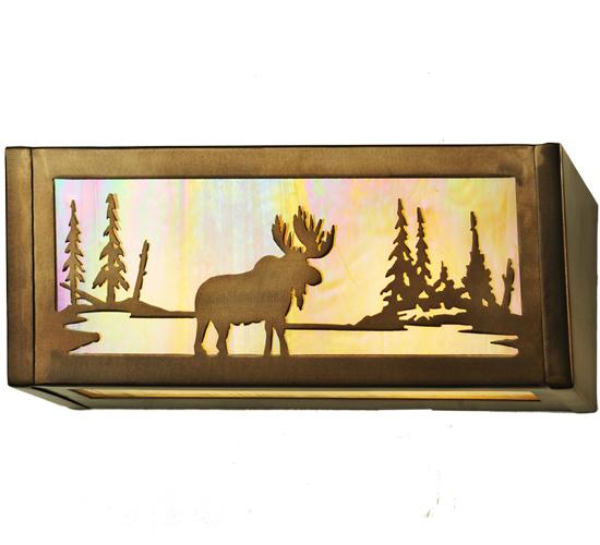 16&#34;W Moose at Lake Vanity Light