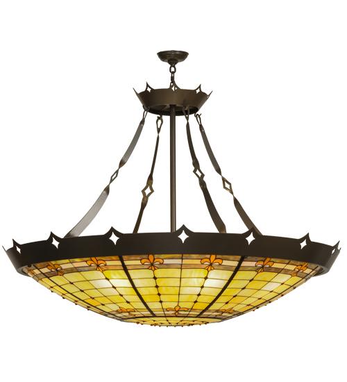 54&#34;W Fleur-de-Lite Inverted Pendant