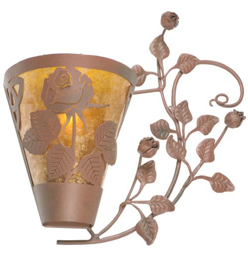 20.5&#34;W Roses & Leaves Wall Sconce